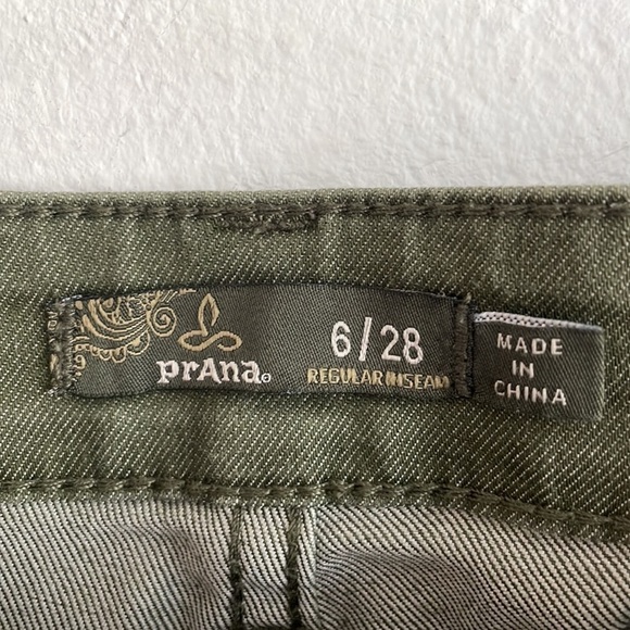 PRANA ARMY GREEN SKINNY JEANS - Picture 3 of 4